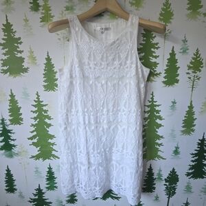 Max Studio White Lace Midi Dress